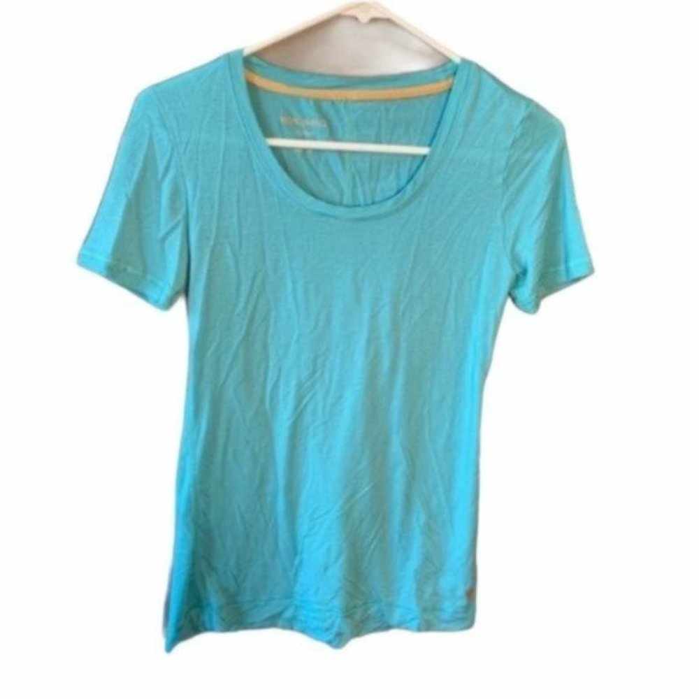 Yoga Smoga Koura Athletic T-Shirt Scoop Neck Teal